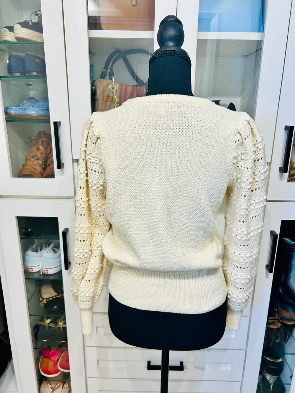 Madewell - Bobble-Sleeve Pullover Lightweight Wool Blend Sweater Size, Small - Picture 4 of 6